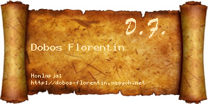 Dobos Florentin névjegykártya