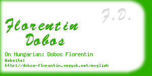 florentin dobos business card